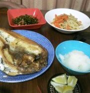 しまほっけのある夕食