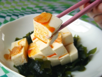 ニンニクラー油と豆腐