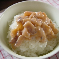 ホカホカご飯にいか塩辛